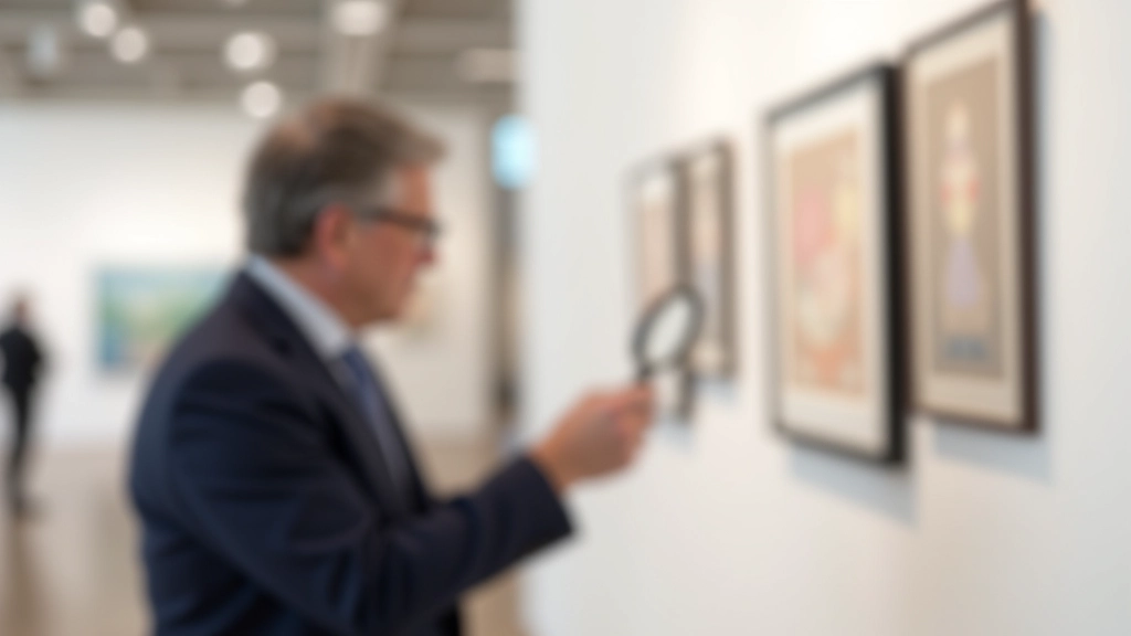 Gráfico de tasación de arte mostrando valores comparativos y análisis de precios en galería moderna
