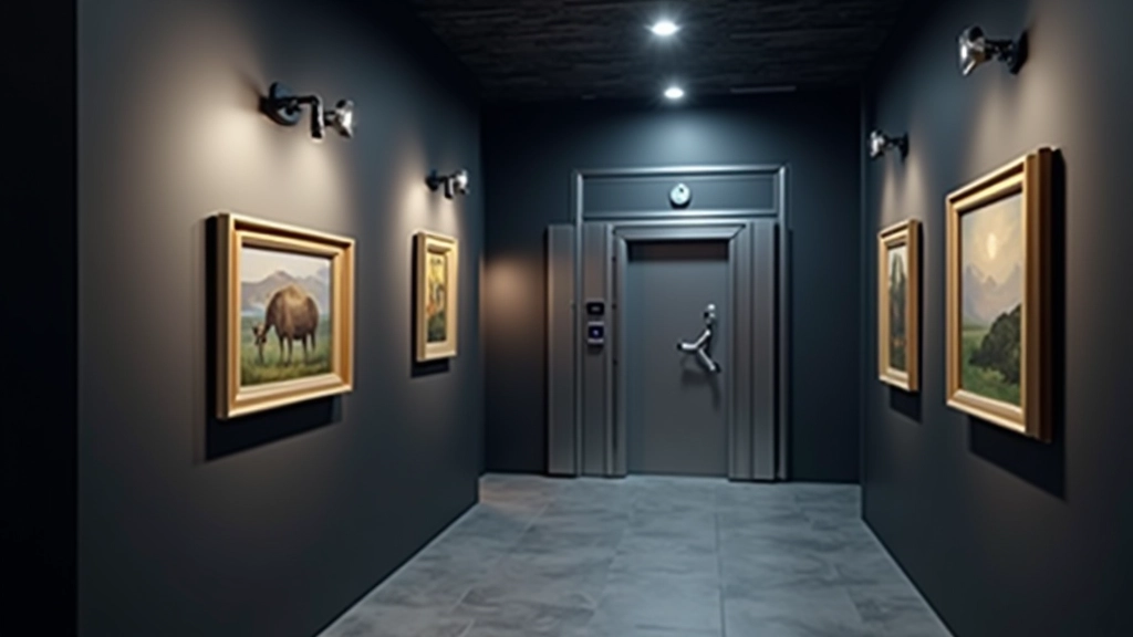 Colección de arte moderno en bóveda de seguridad con sistemas de control de clima y monitoreo 24/7